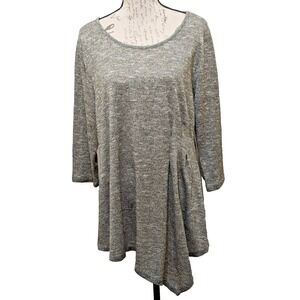 Lane Bryant Asymmetrical Tunic 14/16  Minimalist  Capsule  Office  Gold